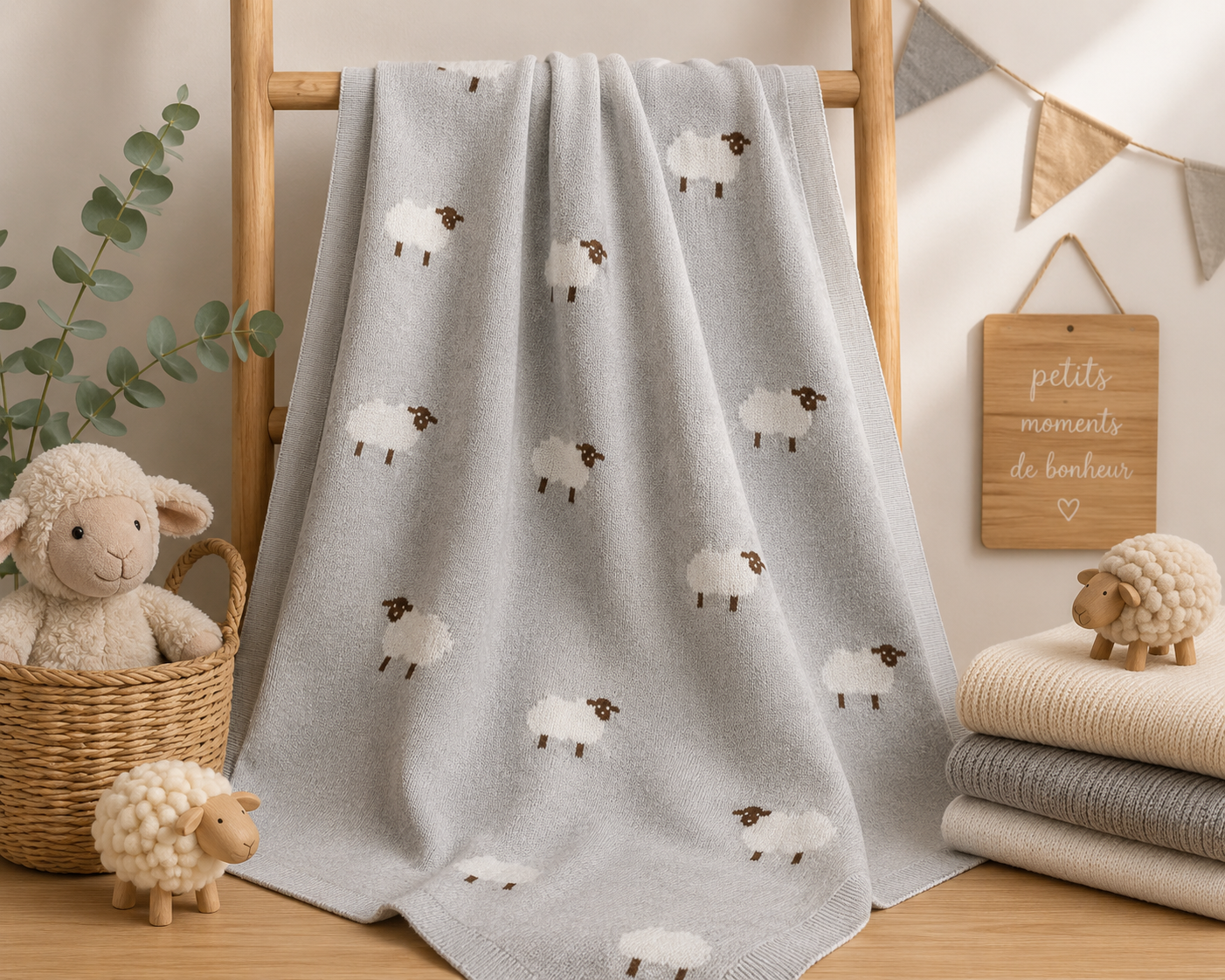Couverture bébé en coton imprimé