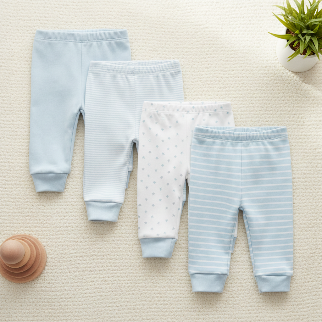 Pantalons bébé avec décor alternatif