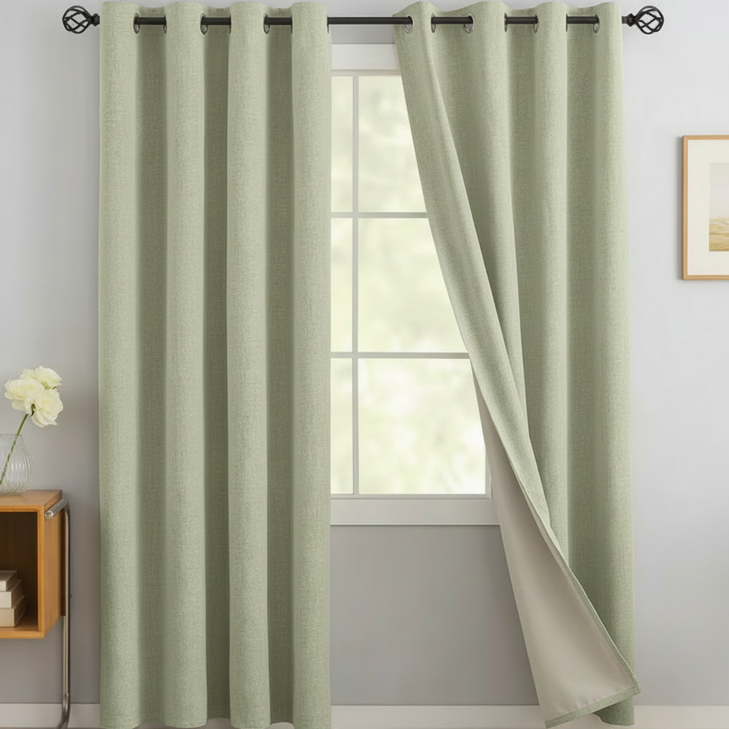 Rideaux occultants vert céladon