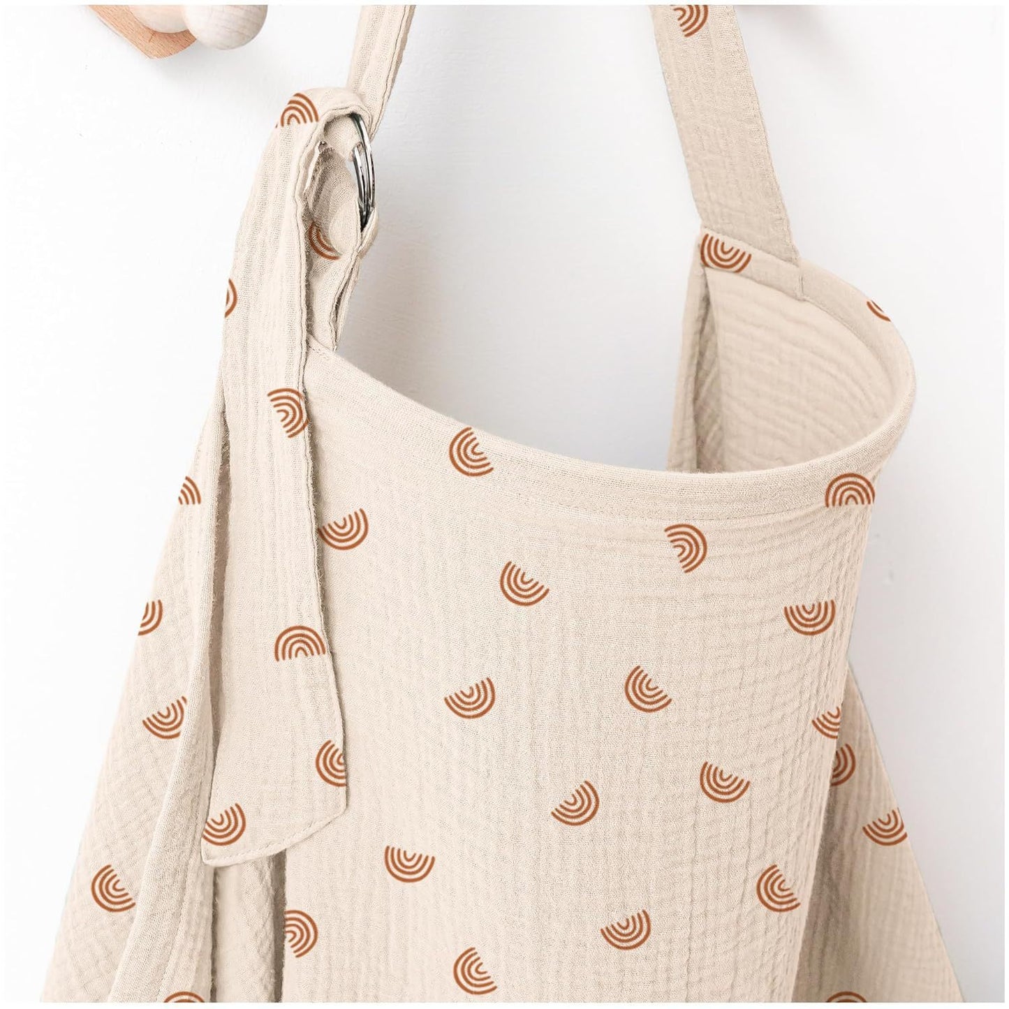 100% pure cotton outdoor feeding cover to prevent exposure, with an outer layer of sensitive fabric, double-layer crepe feeding towel, shawl, and feeding towel