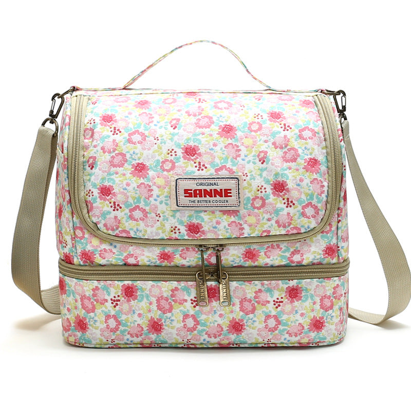 Double-Layer Thermal Insulation Bag, Assorted Lunch Box Bag, Outdoor Picnic Thermal Insulation Bag, Bento Bag, Handbag