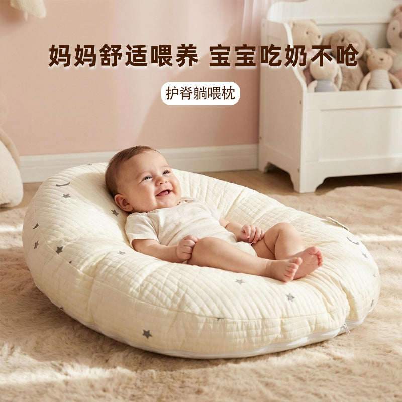 Baby anti-spitting slope pillow pad, anti-overflow and anti-choking milk, newborn lying cushion, feeding, lying feeding wonder, baby pillow