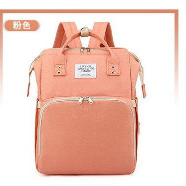 Mummy bag, large-capacity outdoor crib, mother and baby bag, multi-functional mom storage bag, lightweight backpack