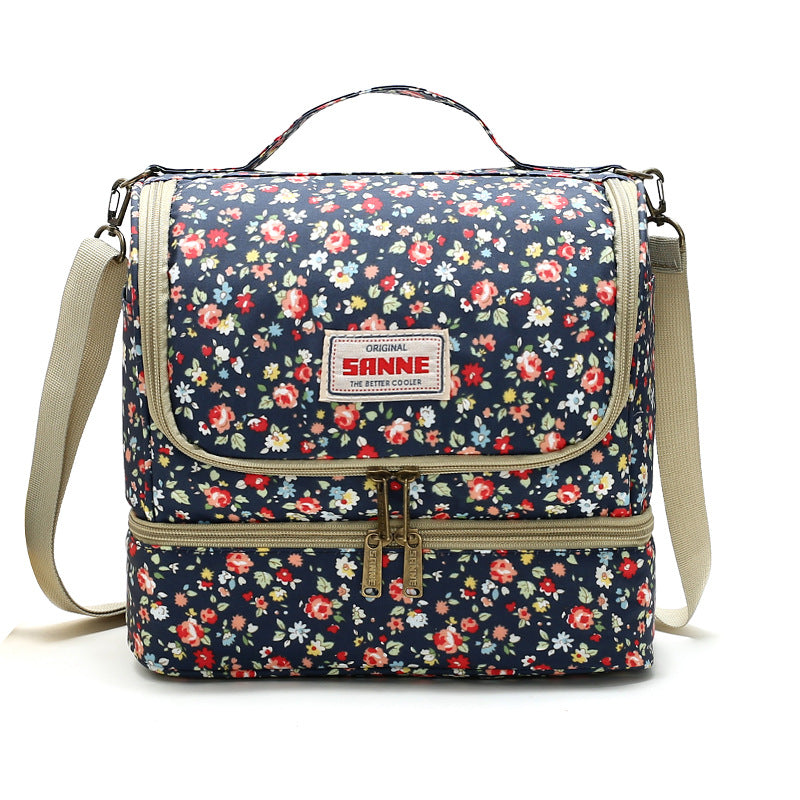 Double-Layer Thermal Insulation Bag, Assorted Lunch Box Bag, Outdoor Picnic Thermal Insulation Bag, Bento Bag, Handbag