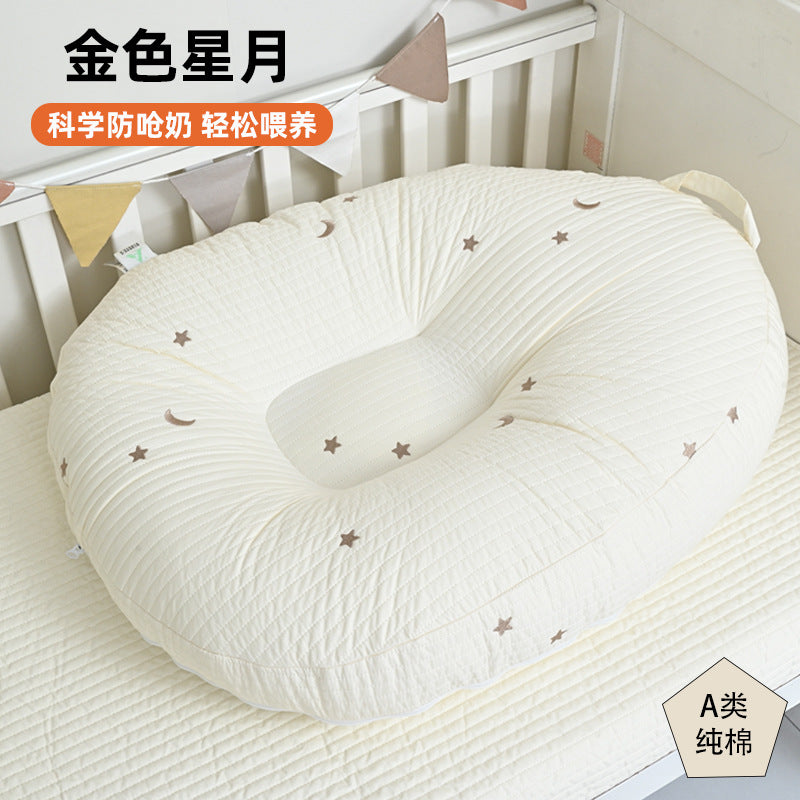 Baby anti-spitting slope pillow pad, anti-overflow and anti-choking milk, newborn lying cushion, feeding, lying feeding wonder, baby pillow