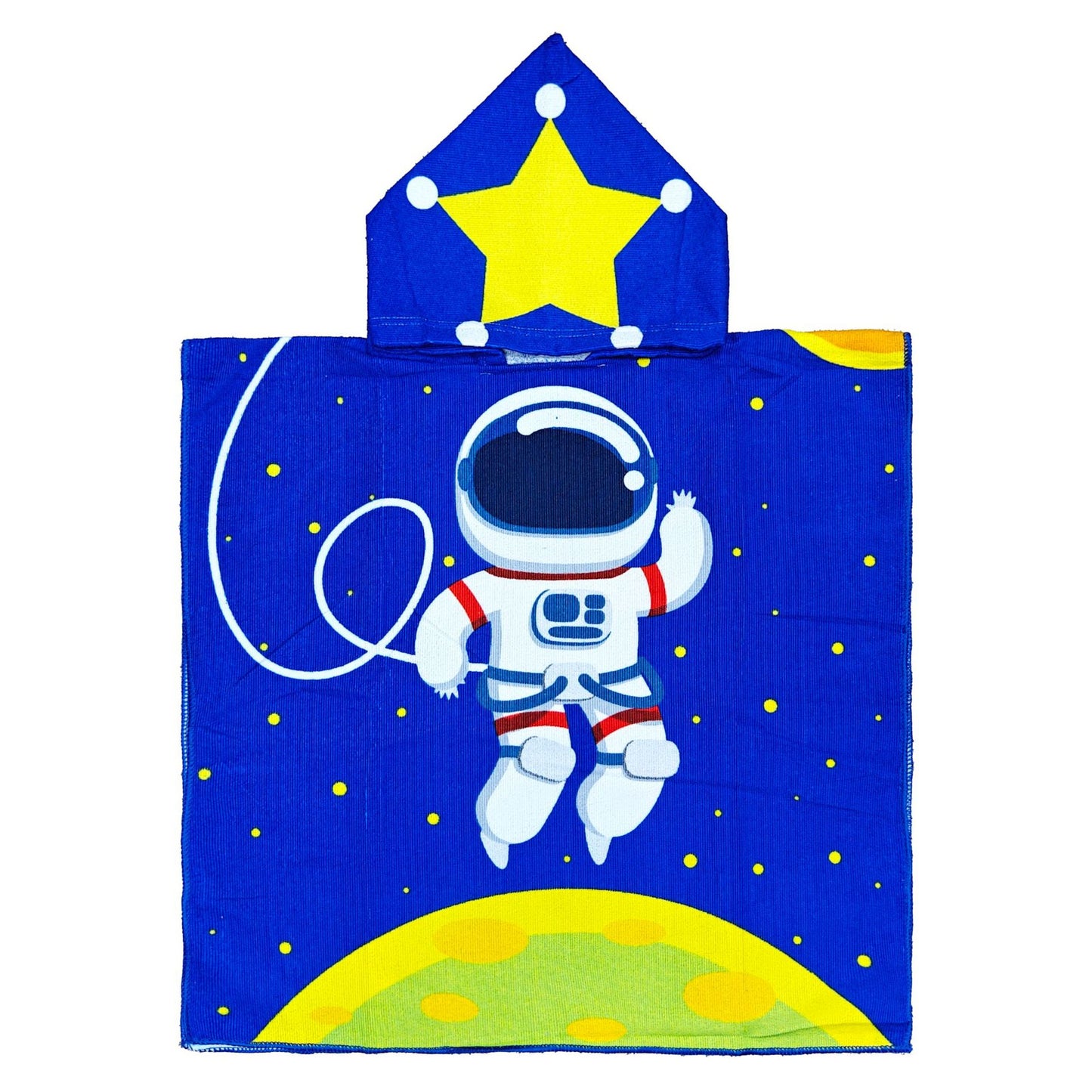 Ultra-fine fiber cartoon printed children's bath towel cape, wearable children's bathrobe, hooded cape, beach towel