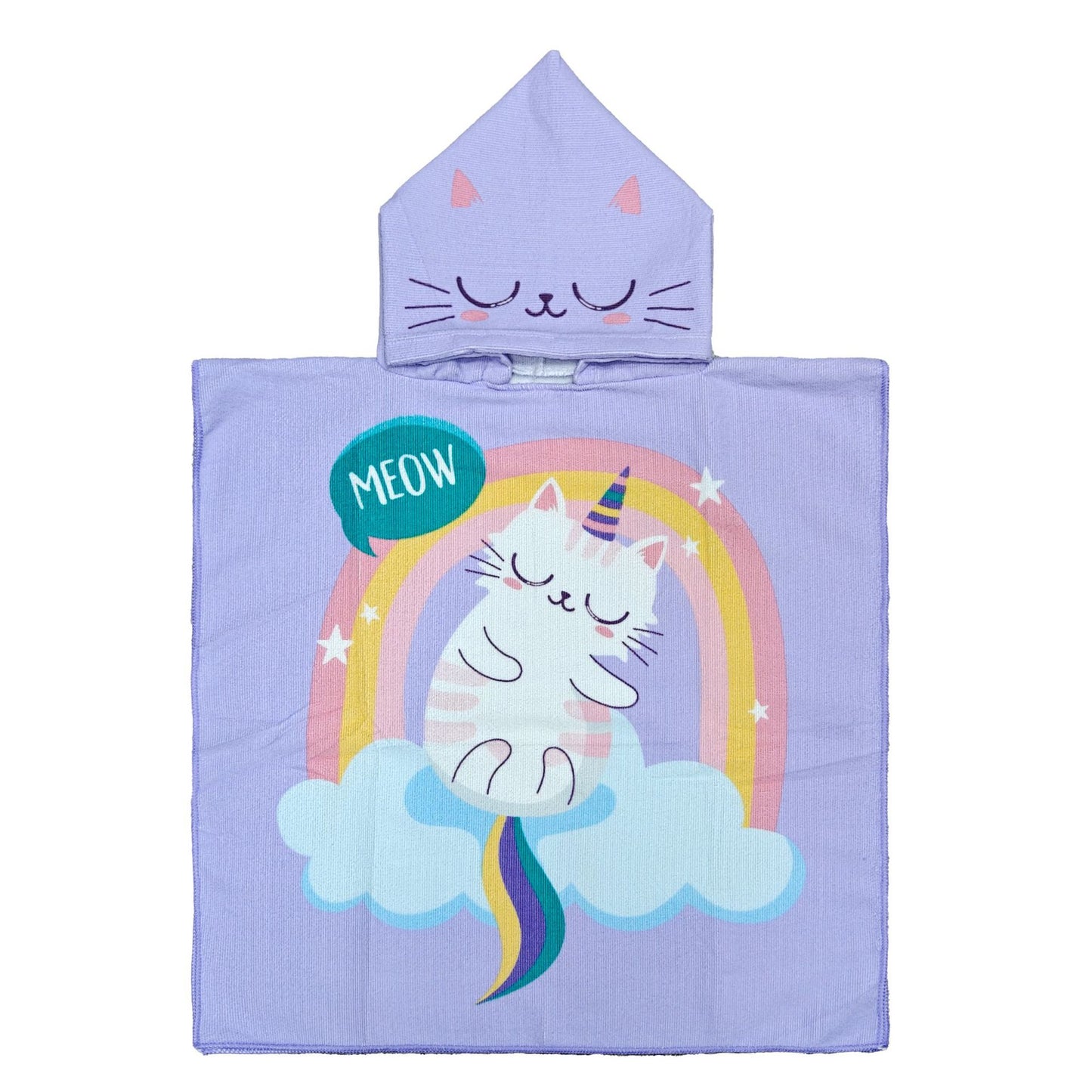 Ultra-fine fiber cartoon printed children's bath towel cape, wearable children's bathrobe, hooded cape, beach towel