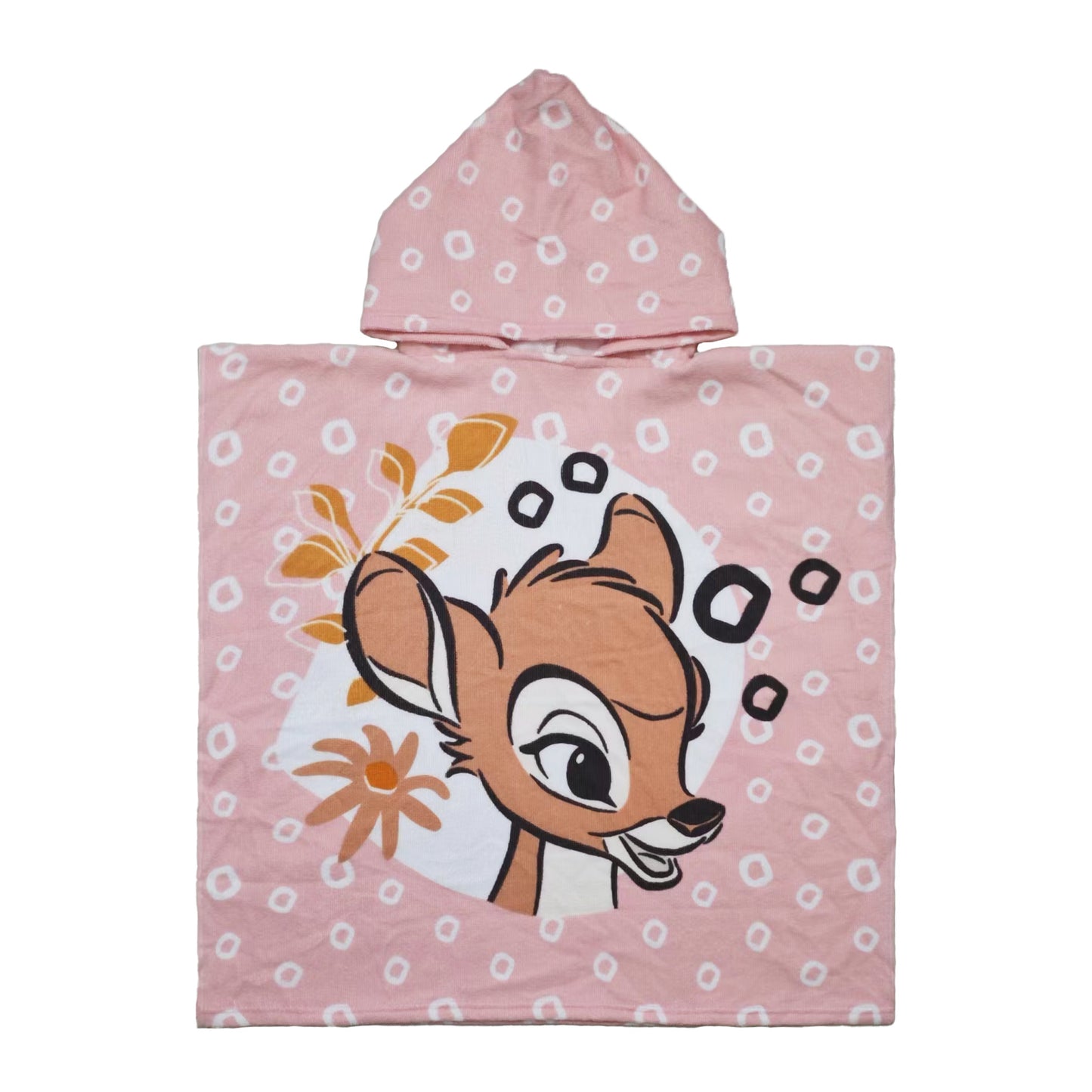 Ultra-fine fiber cartoon printed children's bath towel cape, wearable children's bathrobe, hooded cape, beach towel