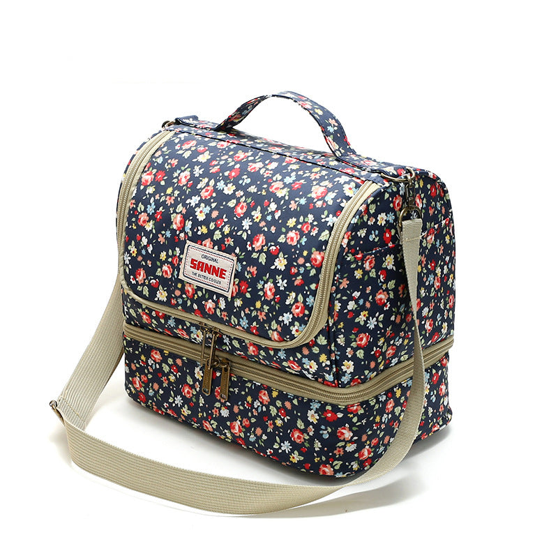 Double-Layer Thermal Insulation Bag, Assorted Lunch Box Bag, Outdoor Picnic Thermal Insulation Bag, Bento Bag, Handbag