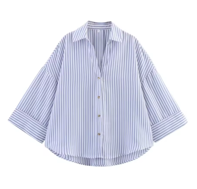 Chemise oversize col V