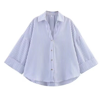 Chemise oversize col V