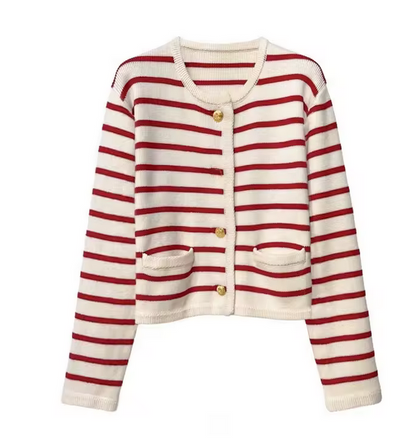 Gilet en maille rayée