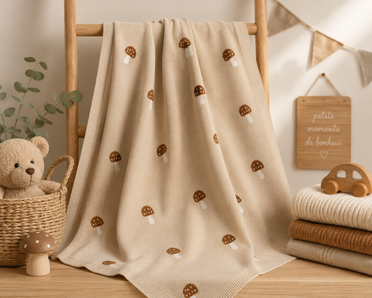 Couverture bébé en coton imprimé