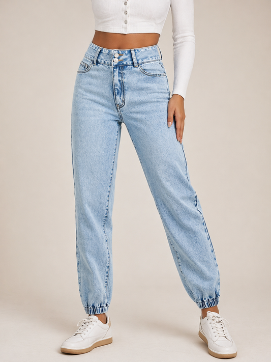 Jean Jogger Taille Haute