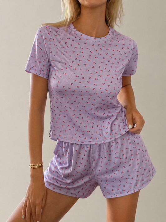 Ensemble pyjama court imprimé