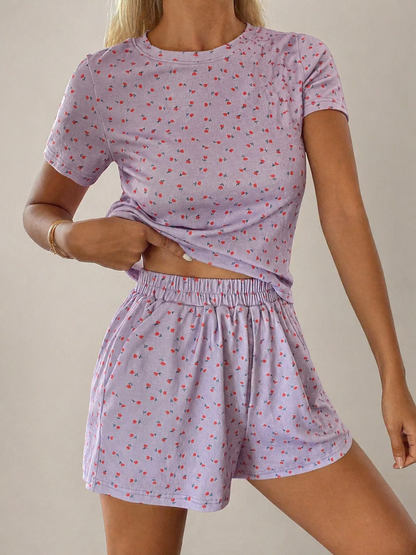 Ensemble pyjama court imprimé