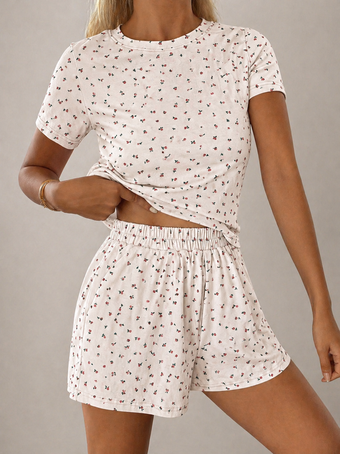 Ensemble pyjama court imprimé