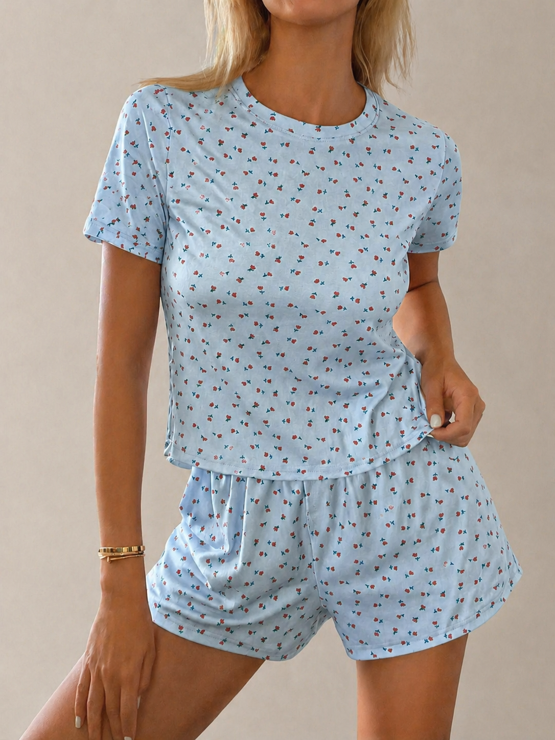 Ensemble pyjama court imprimé