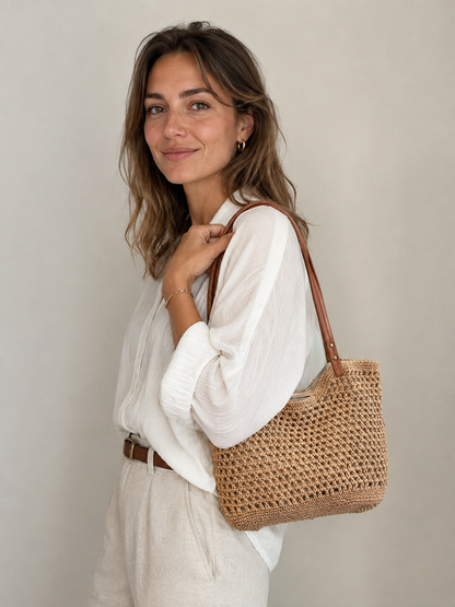 Cabas Tressé Naturel