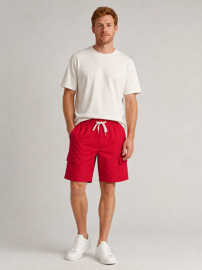 Short cargo à cordon ajustable