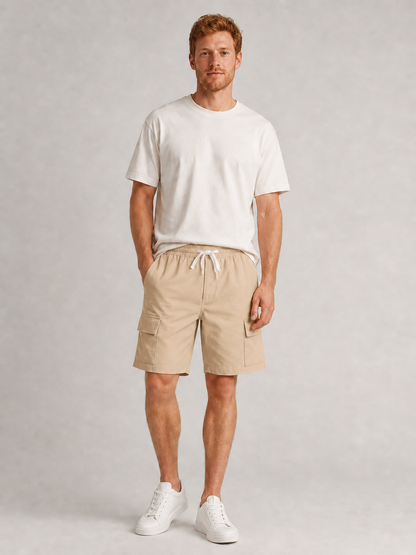 Short cargo à cordon ajustable