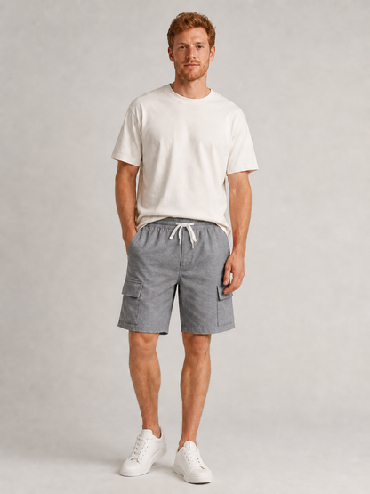 Short cargo à cordon ajustable