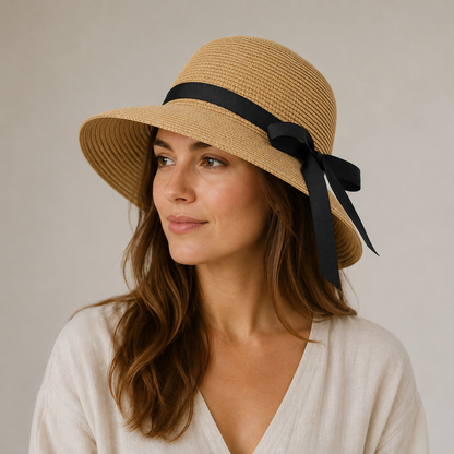 Capeline ruban noir