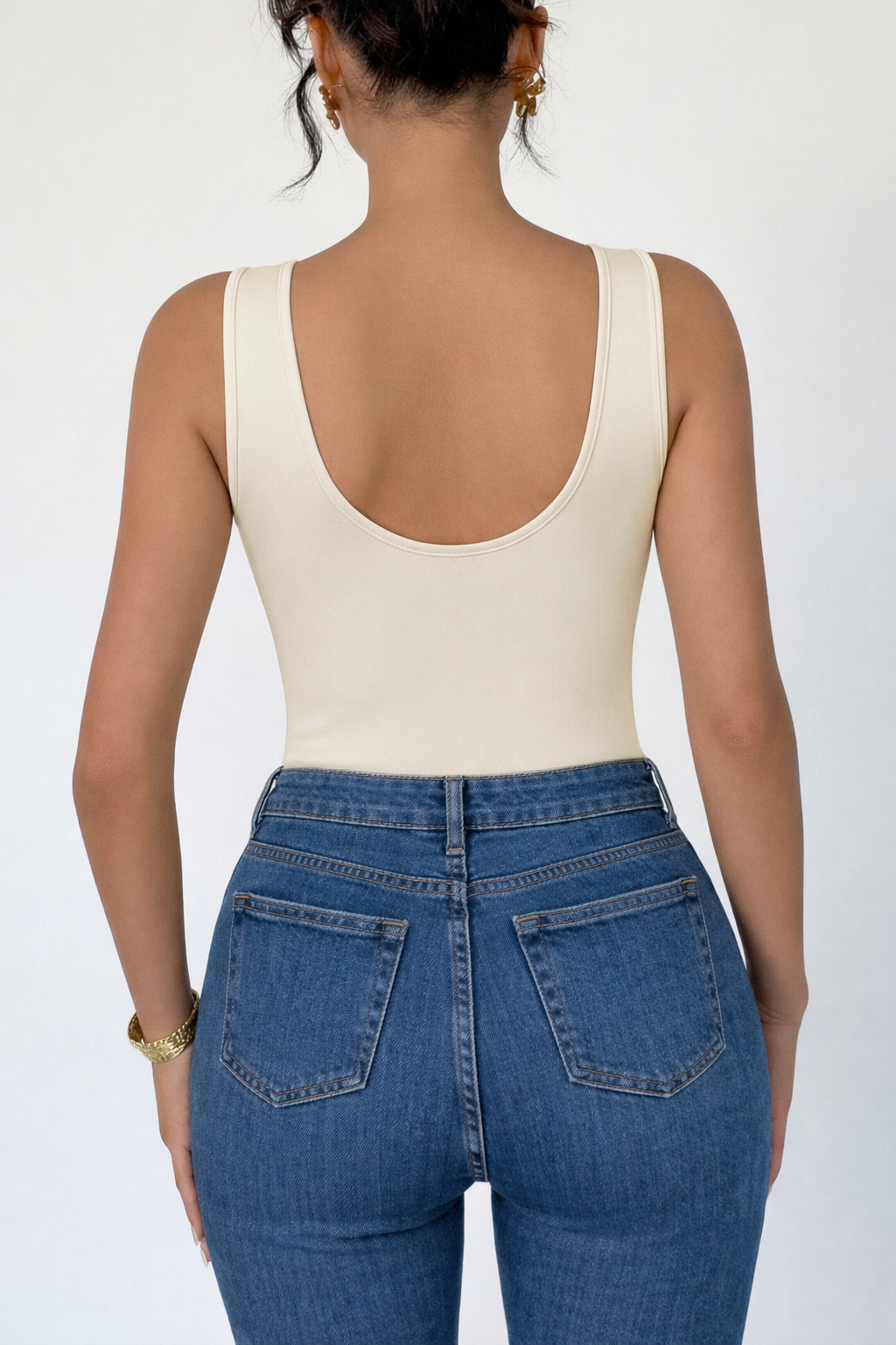 Body drapé minimaliste à motifs délicats
