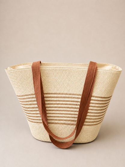 Sac Cabas Tressé Élégance Naturelle