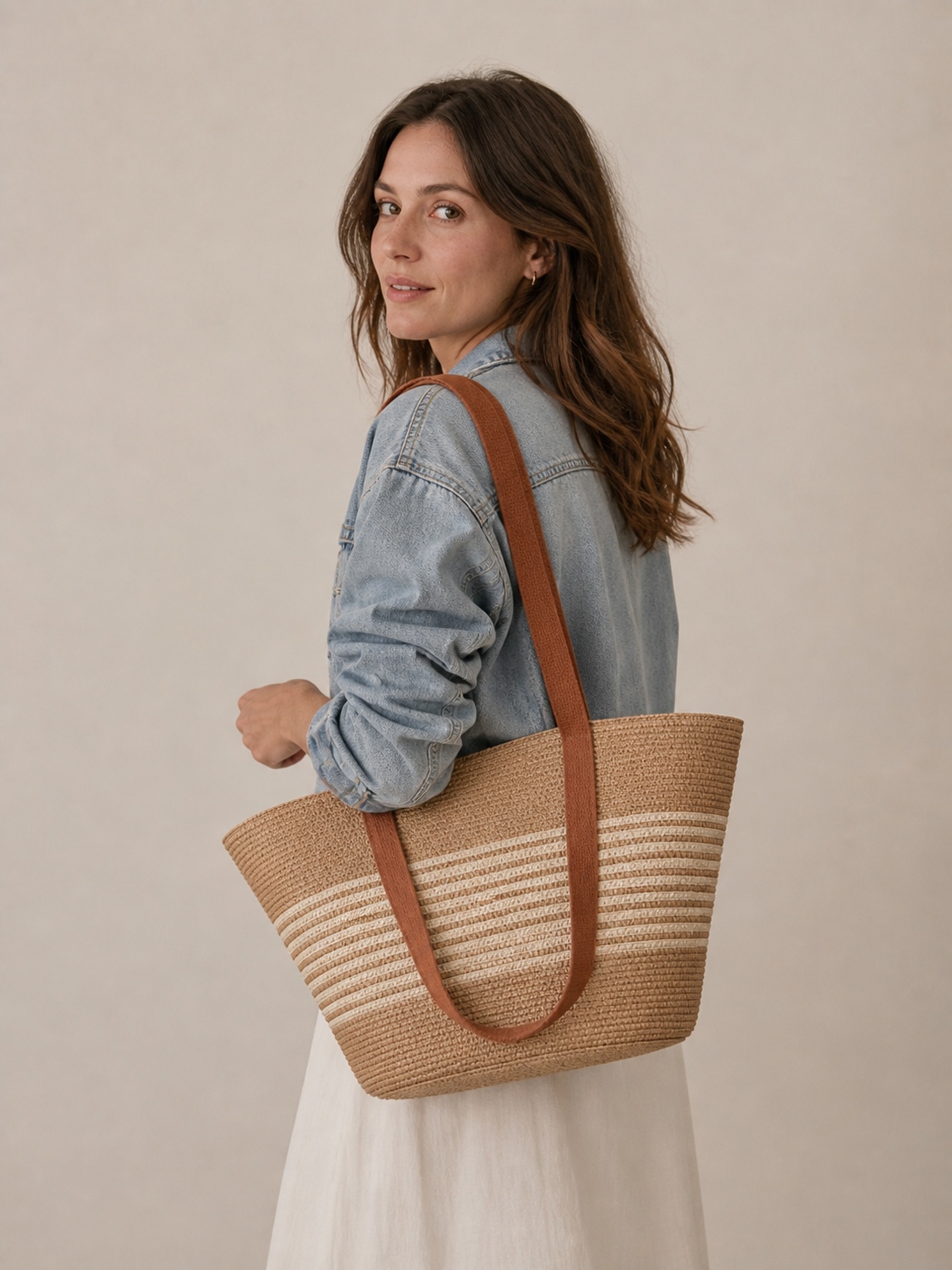 Sac Cabas Tressé Élégance Naturelle