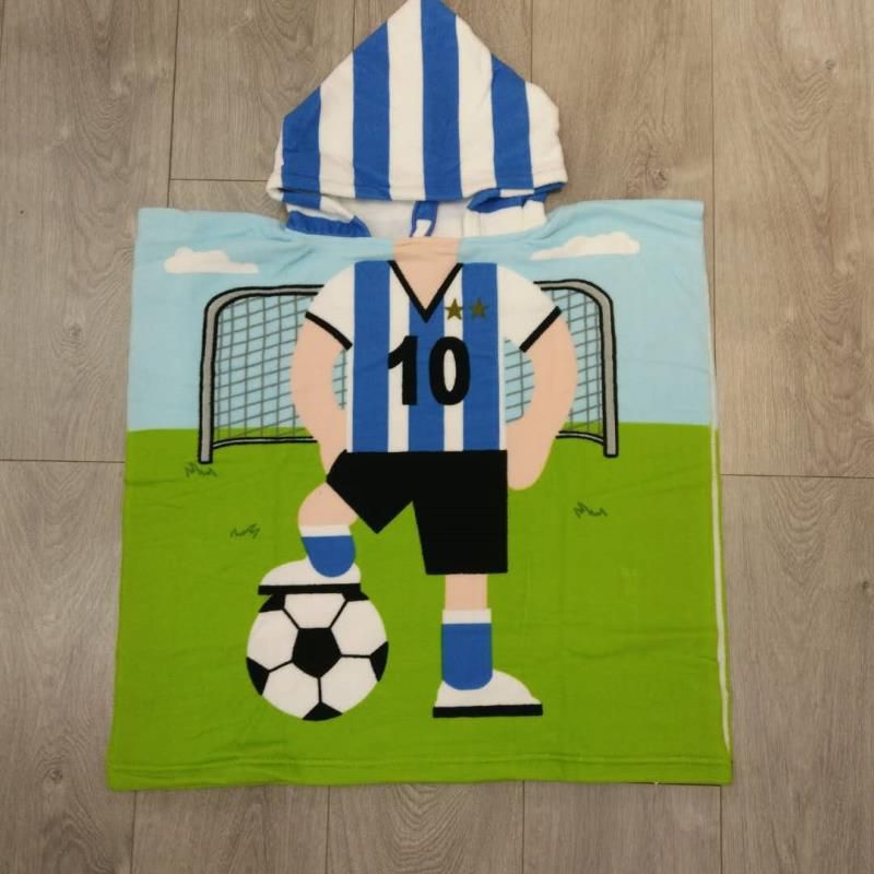 Ultra-fine fiber cartoon printed children's bath towel cape, wearable children's bathrobe, hooded cape, beach towel