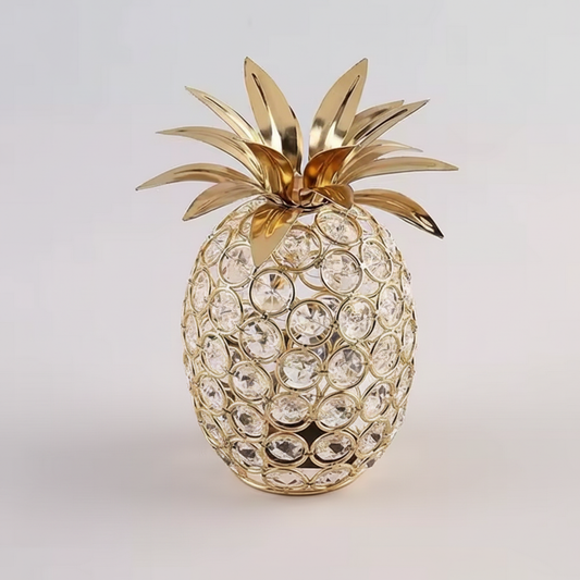 Ananas décoratif doré