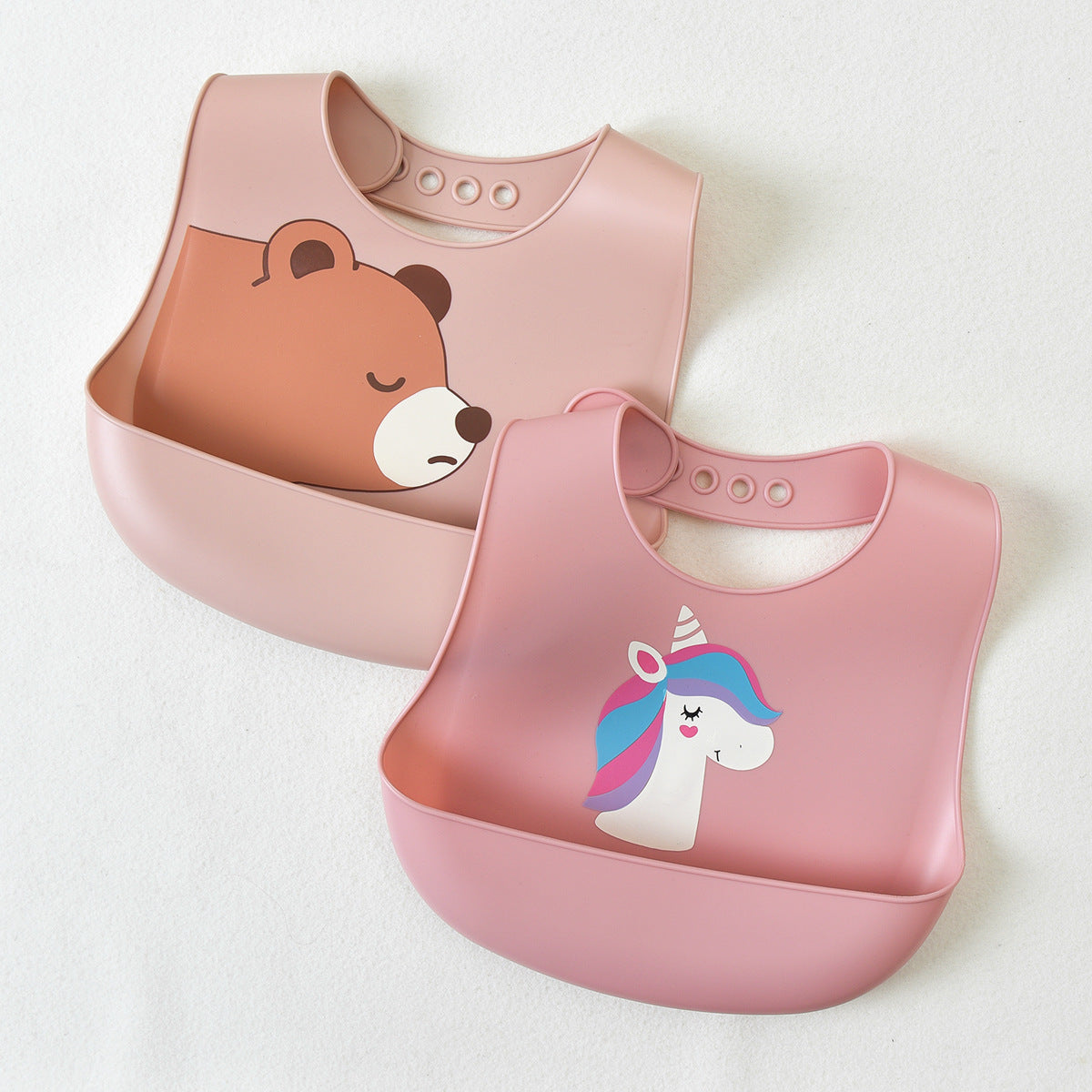Baby feeding bib anti-silicone supplementary food bib, super soft baby portable children's bib, anti-dirt wonder