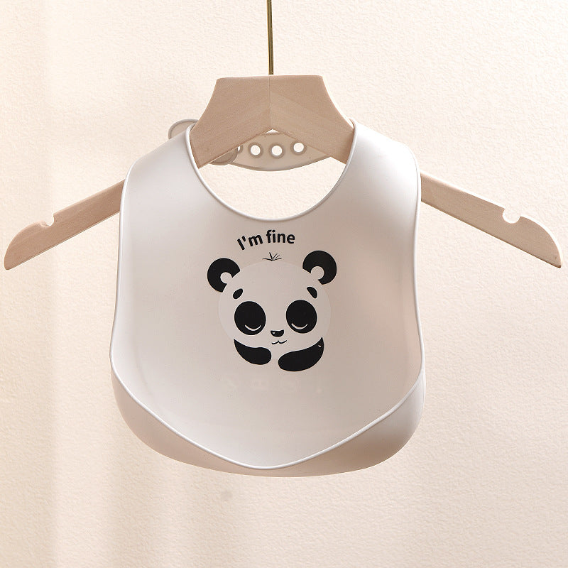 Baby feeding bib anti-silicone supplementary food bib, super soft baby portable children's bib, anti-dirt wonder