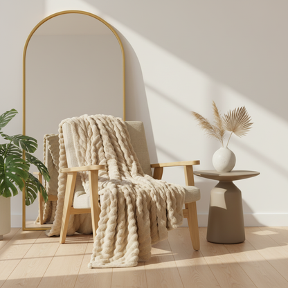 Couverture avec mur blanc