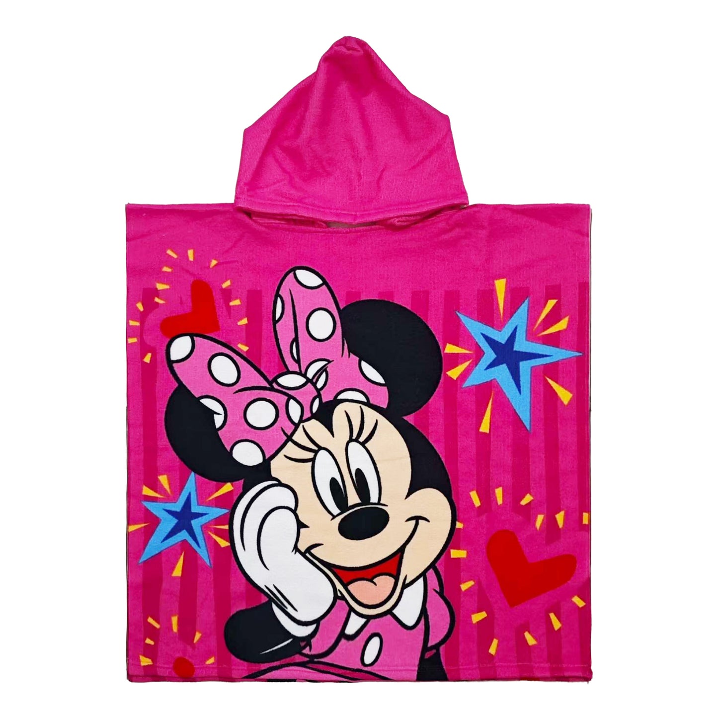 Ultra-fine fiber cartoon printed children's bath towel cape, wearable children's bathrobe, hooded cape, beach towel