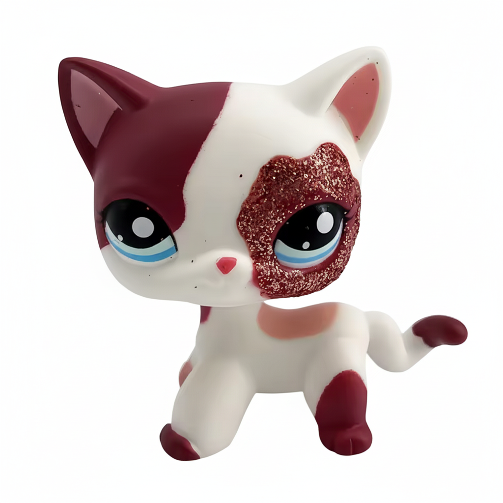 Figurine chat avec fond blanc