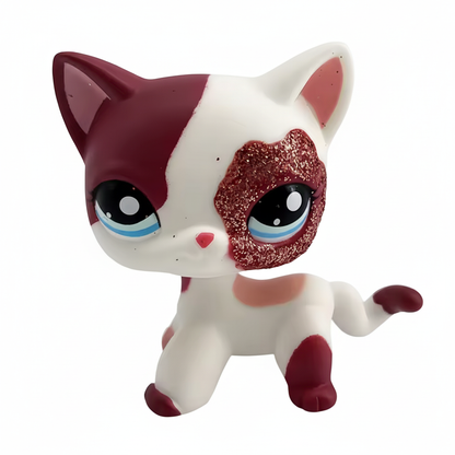 Figurine chat avec fond blanc