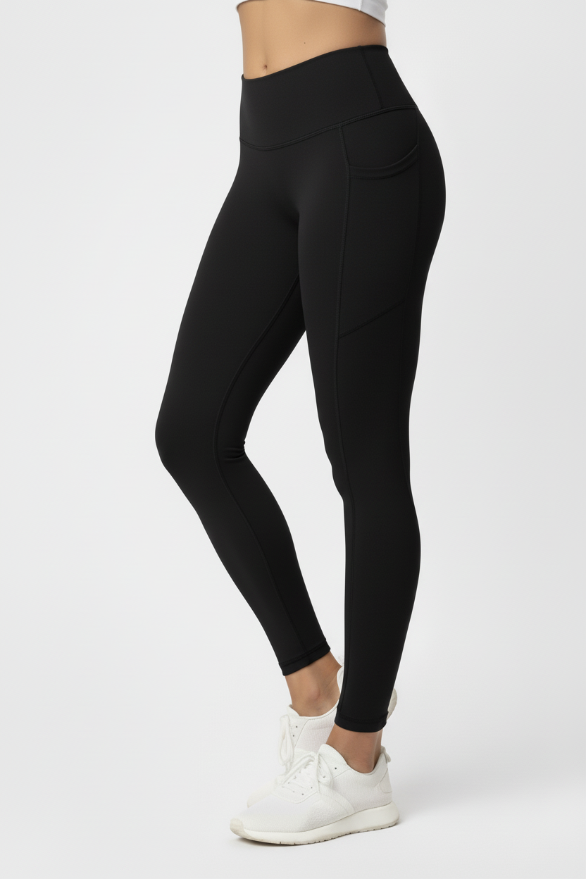 Legging noir avec haut blanc