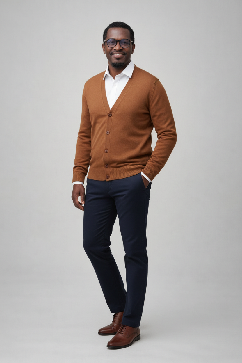 Mannequin avec cardigan marron