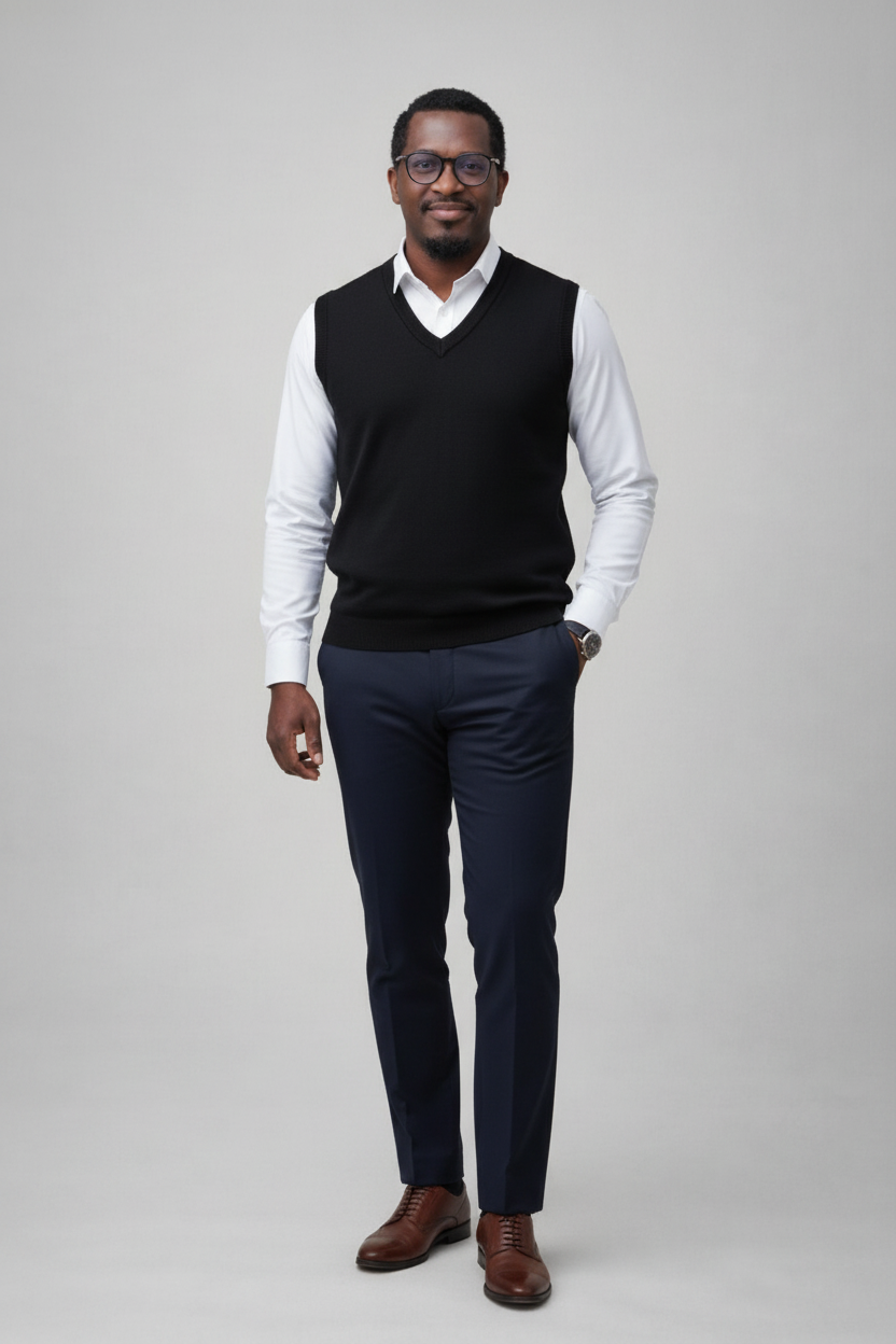 Mannequin avec gilet noir