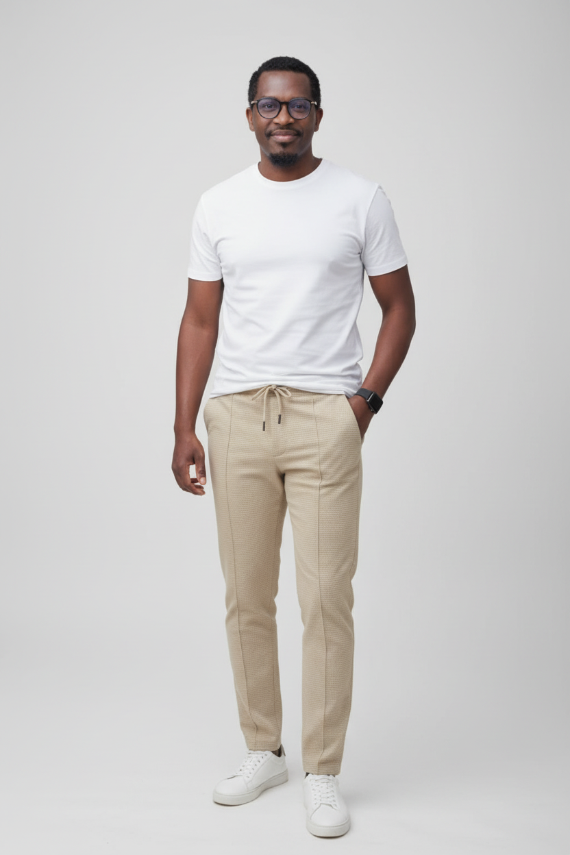 Mannequin avec pantalon beige - visage préservé