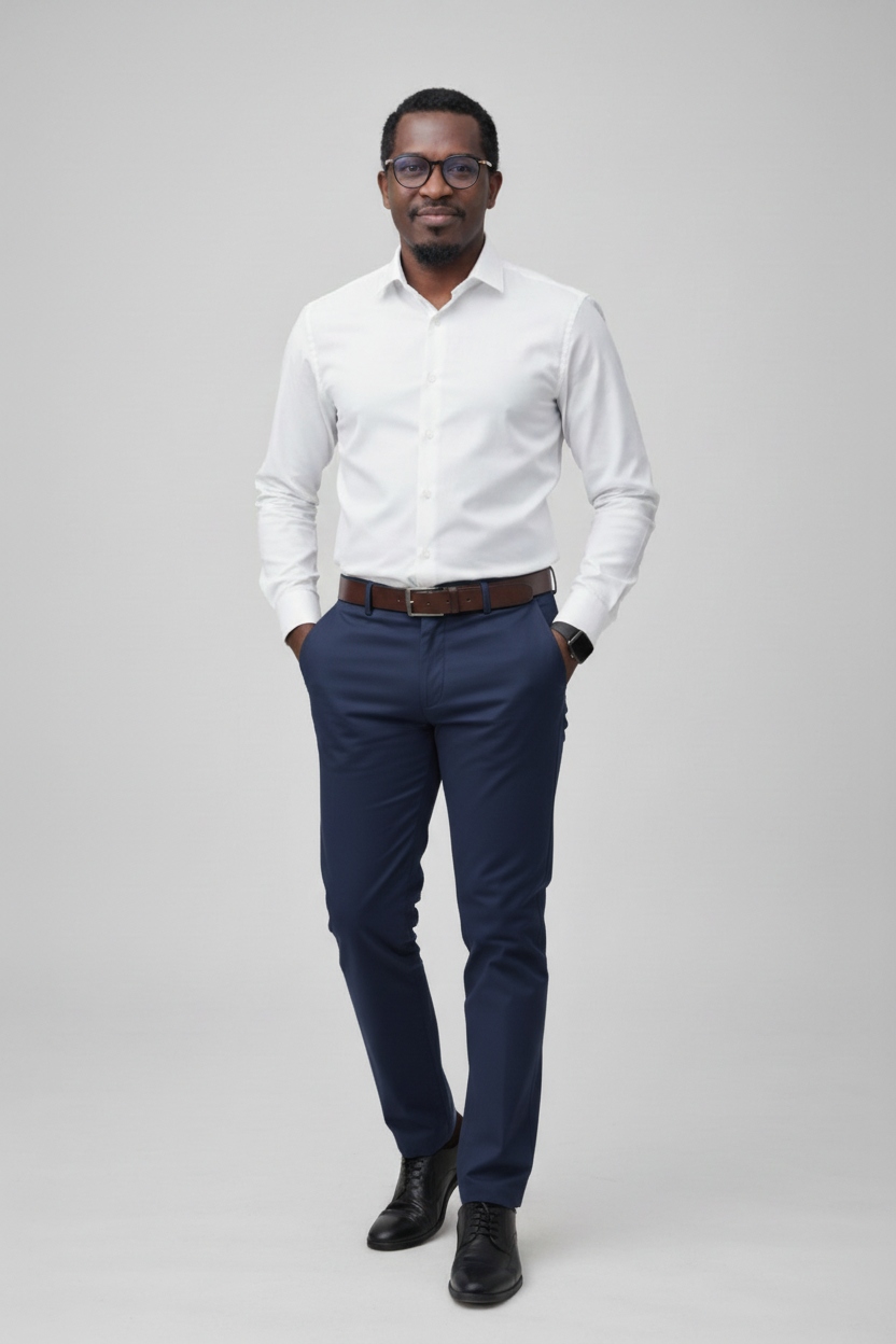 Mannequin avec pantalon bleu marine