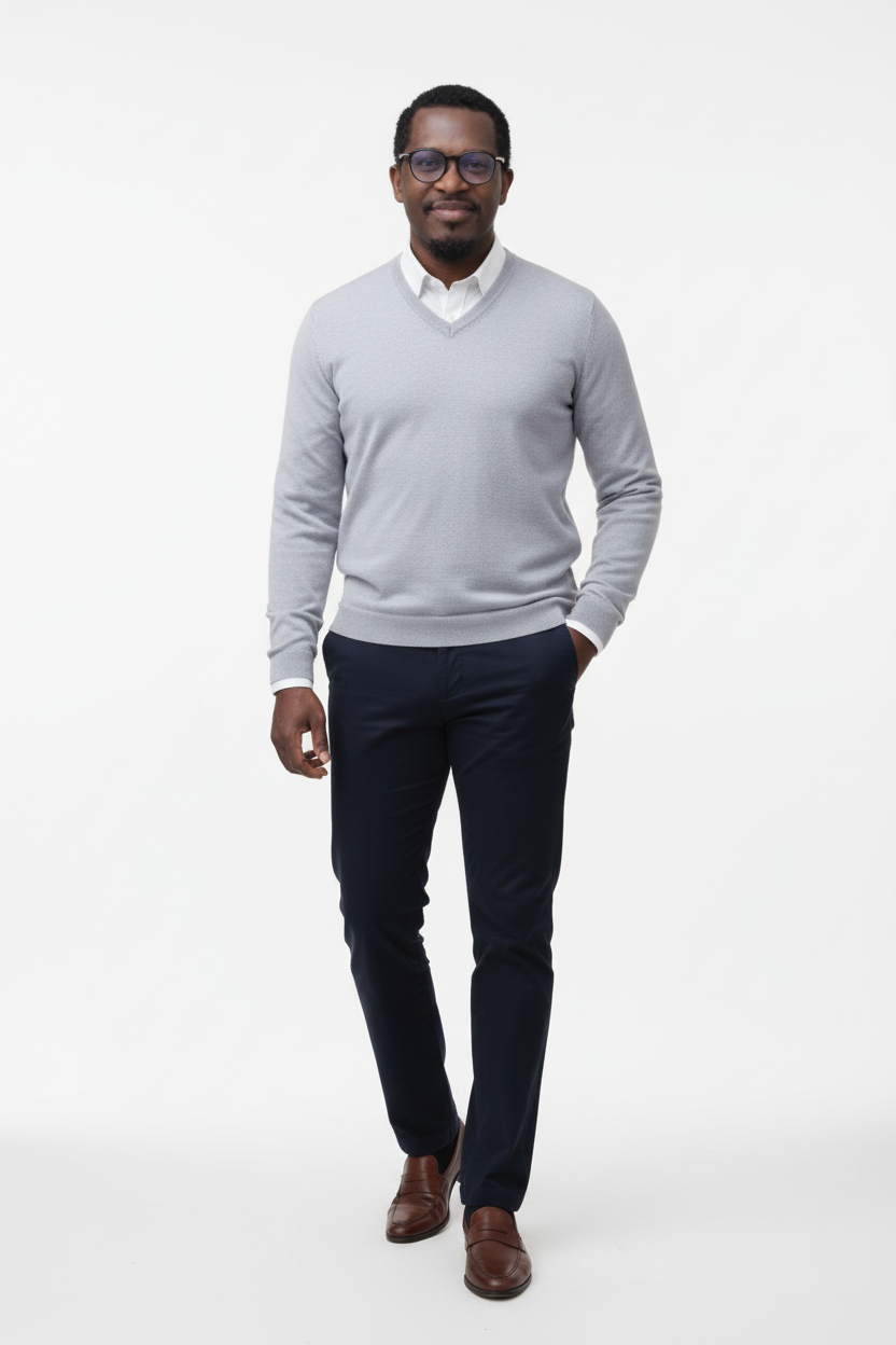 Mannequin avec pull gris