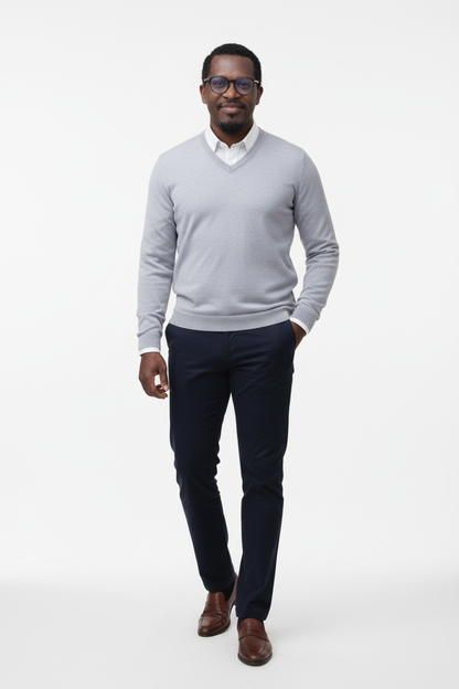 Mannequin avec pull gris