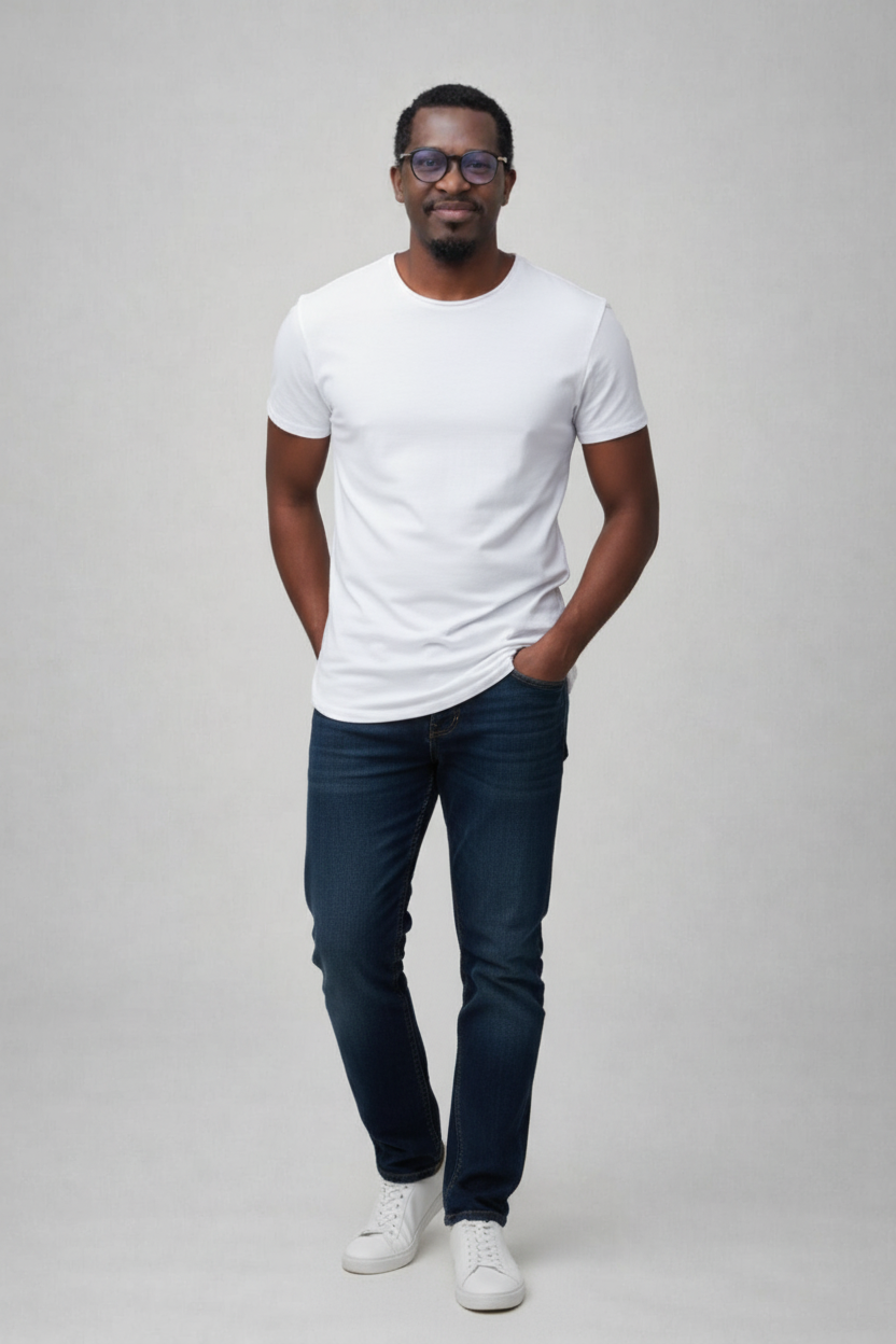 Mannequin avec t-shirt blanc ajusté