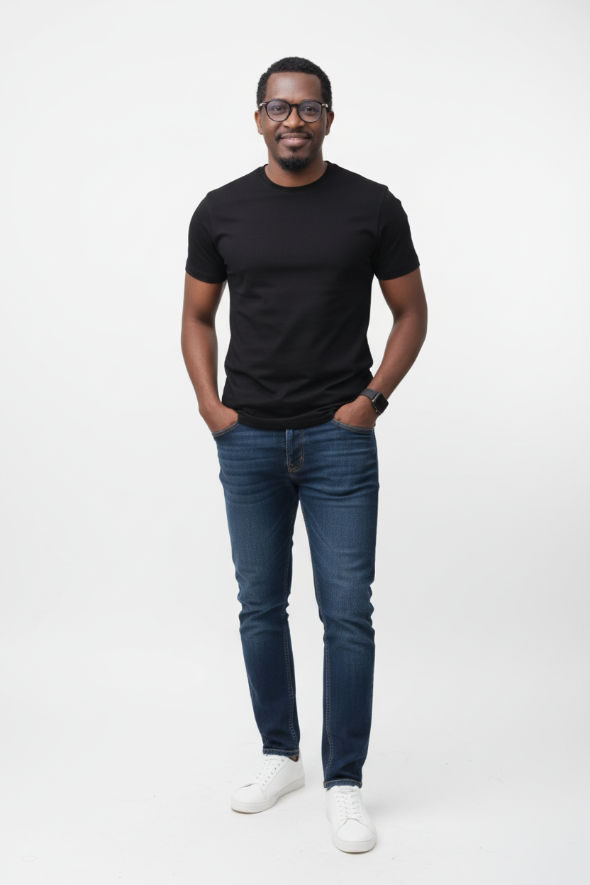 Mannequin avec t-shirt noir