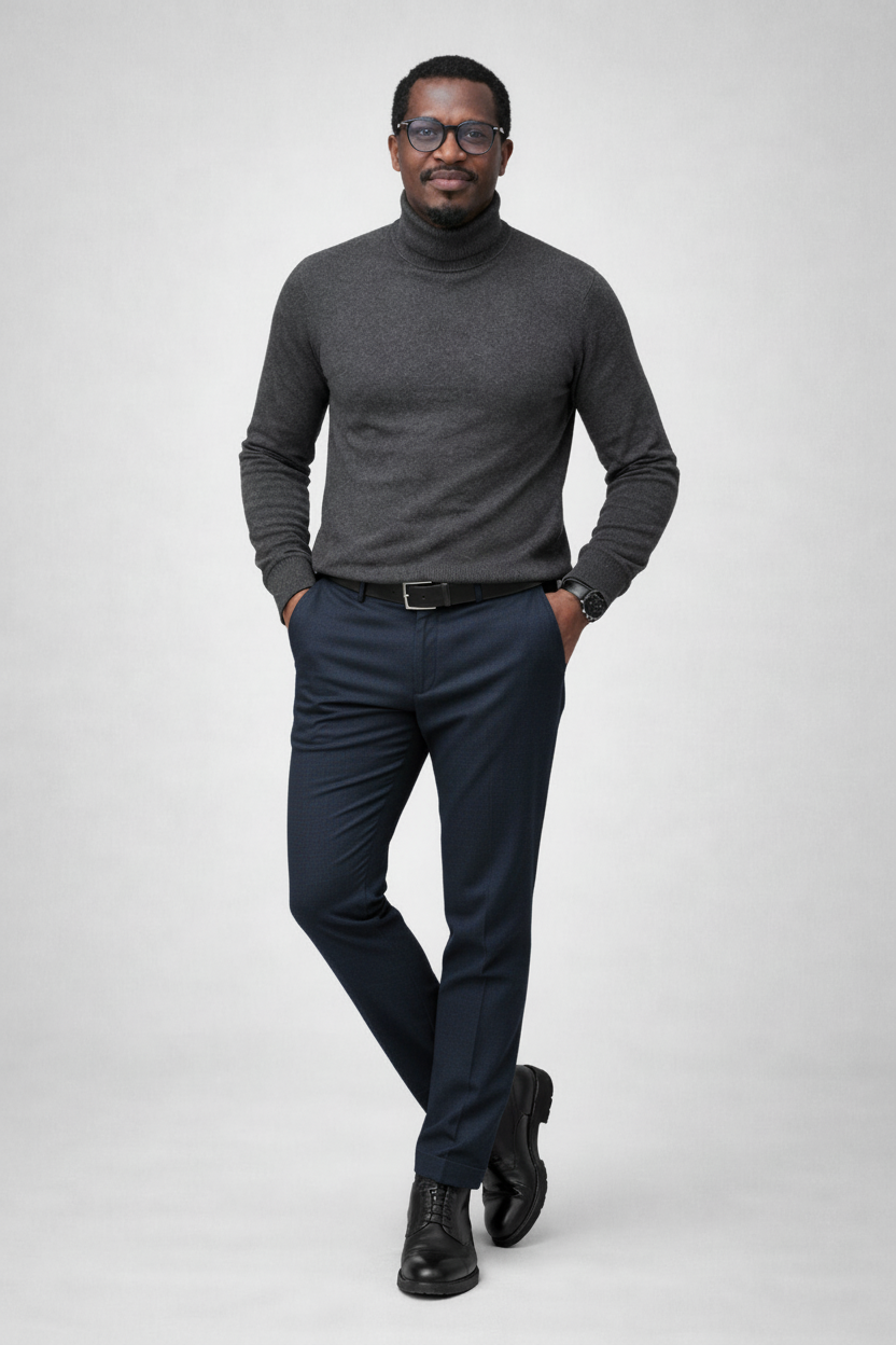 Pantalon bleu marine - même personne