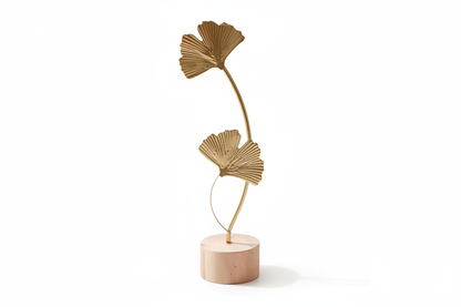Sculpture ginkgo dorée