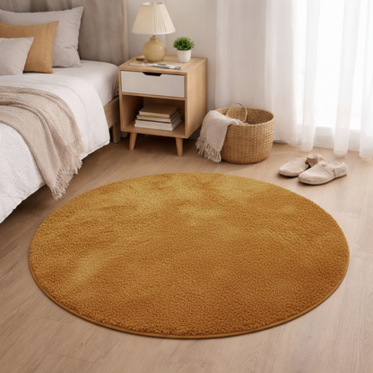 Tapis rond texture exacte photo 2 dans chambre
